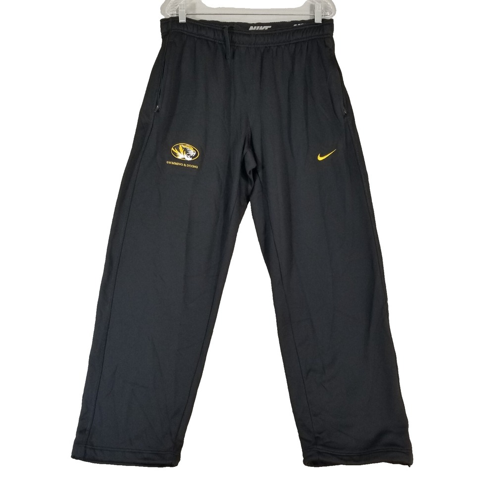 Nike Pants Mens XL Black Therma-Fit Jogger Track Mizzou Swimming Thermal AC-16